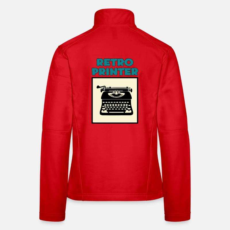 Retro printer Veste en tissu softshell Femme