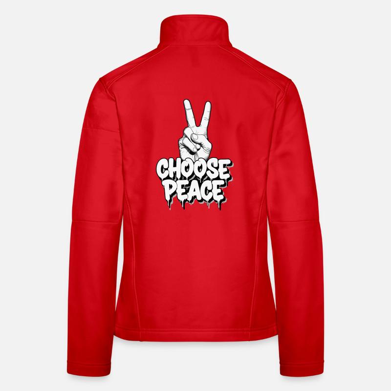 Choisissez Peace Graffiti Veste en tissu softshell Femme