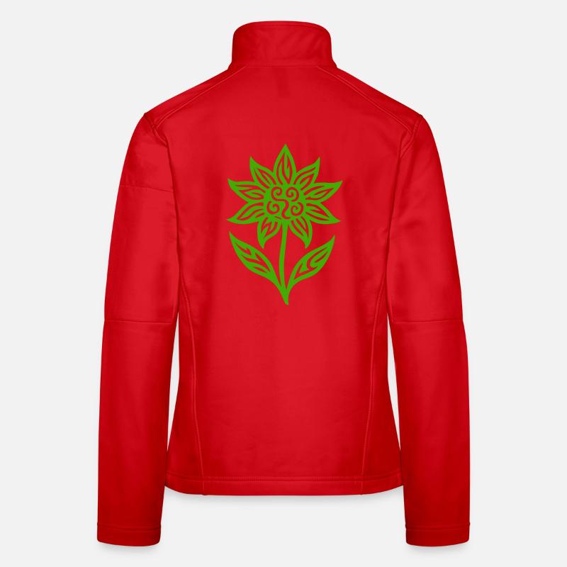 Fleur créative avec motif tribal - couleur variable Veste en tissu softshell Femme