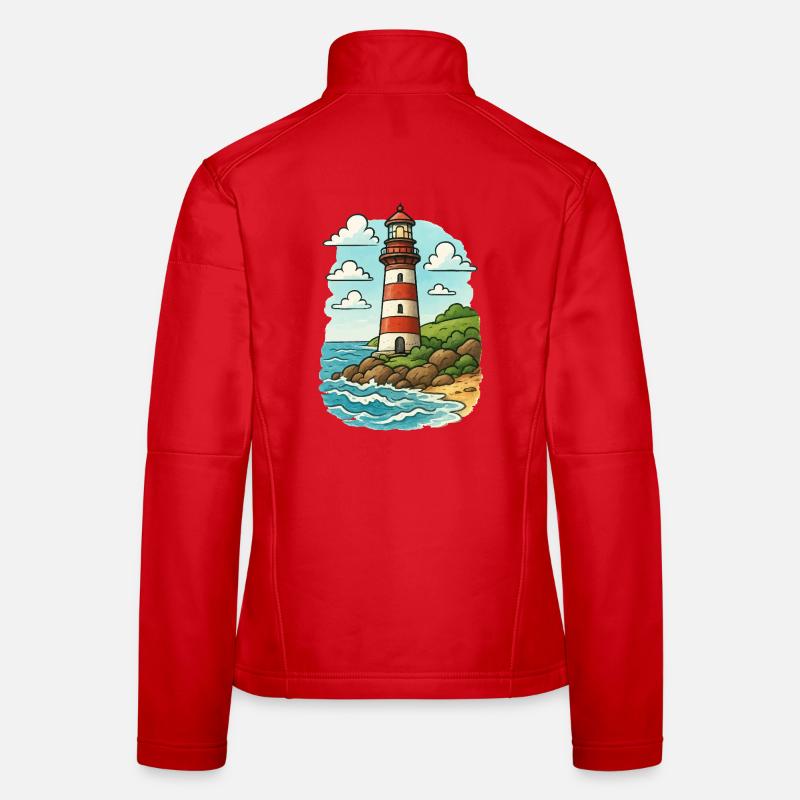 Lighthouse on the coastal path Women's Softshell Jacket