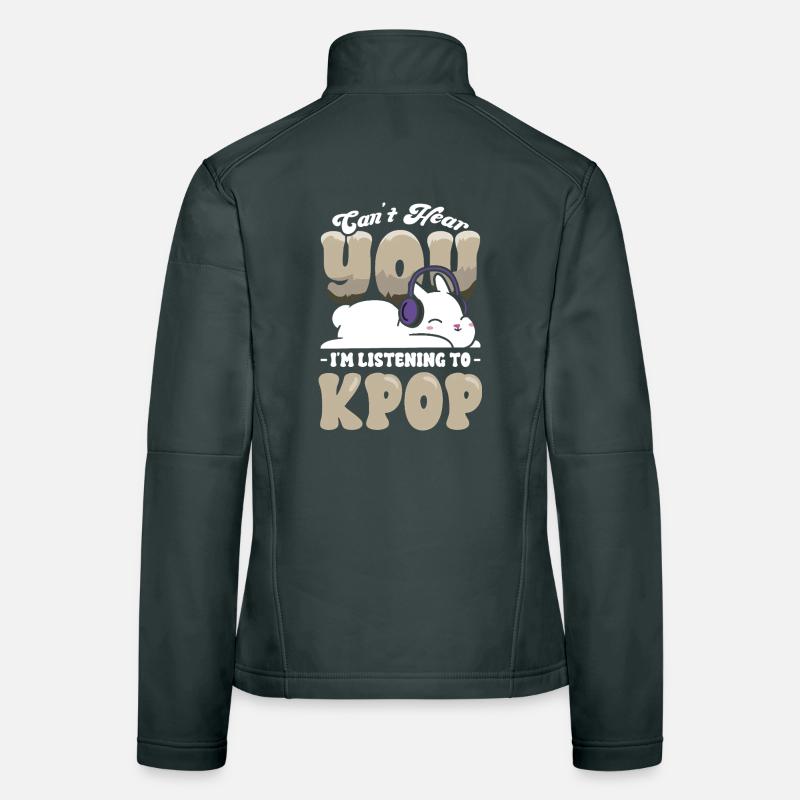 Kpop Hase mit Kopfhörern Frauen Softshelljacke