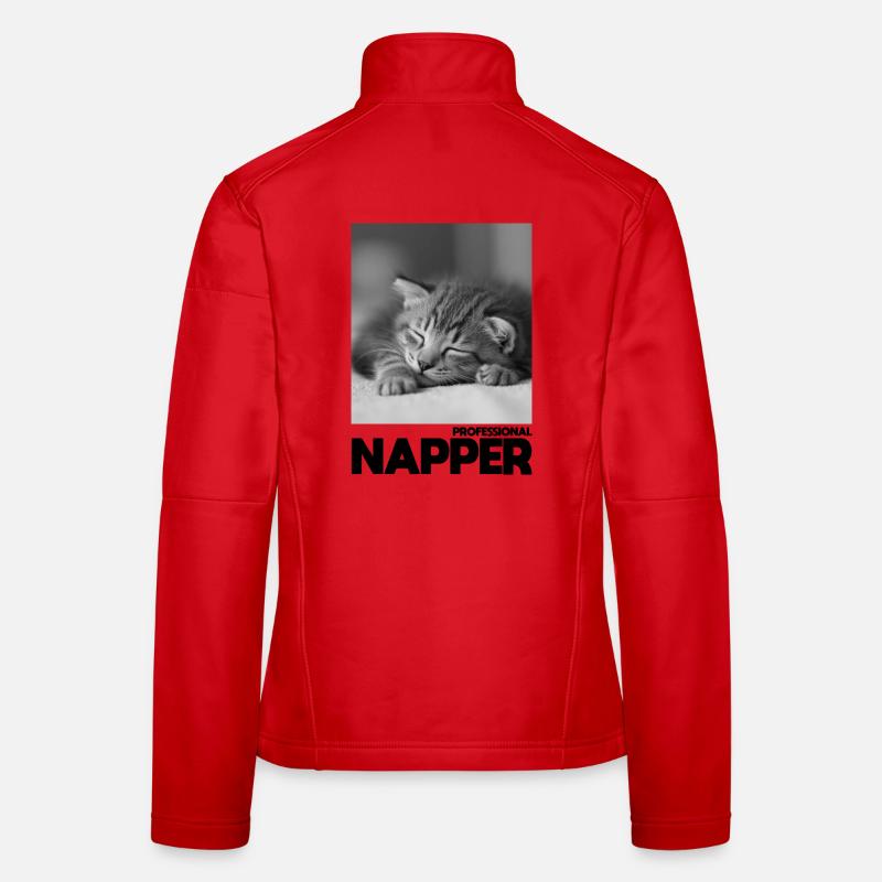 Professional Napper – Schlafende Katze Frauen Softshelljacke