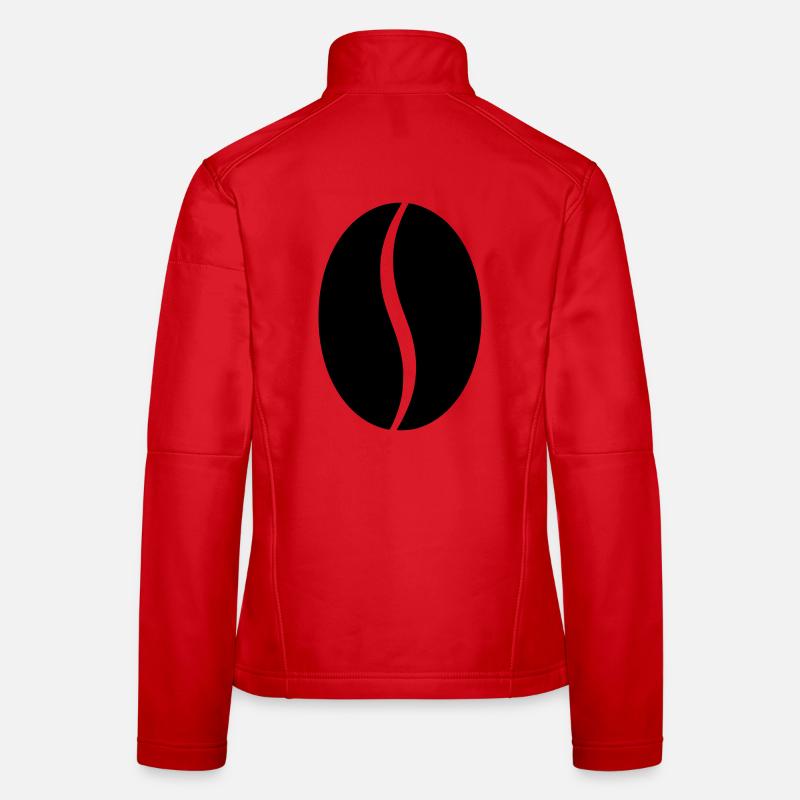 Coffee Bean Bean Silhouette Women's Softshell Jacket