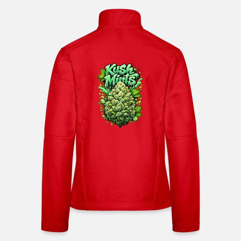 Kush Mints Graffiti Bud Print Women's Softshell Jacket