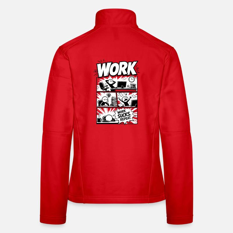 Le travail craint Repeat Comic Veste en tissu softshell Femme