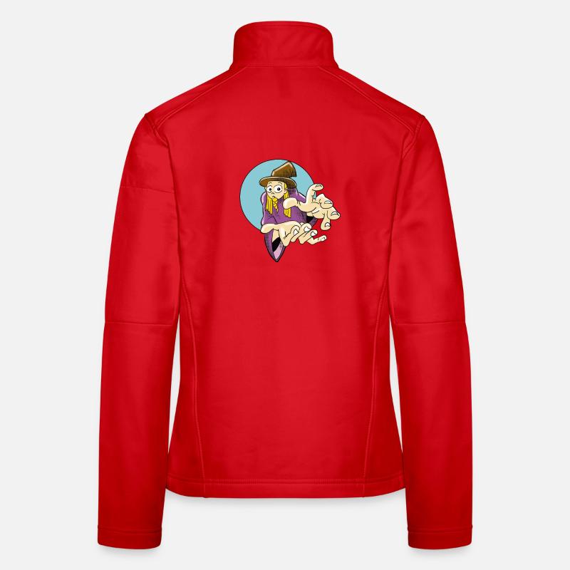 Fordernder Zauberer Illustration Frauen Softshelljacke