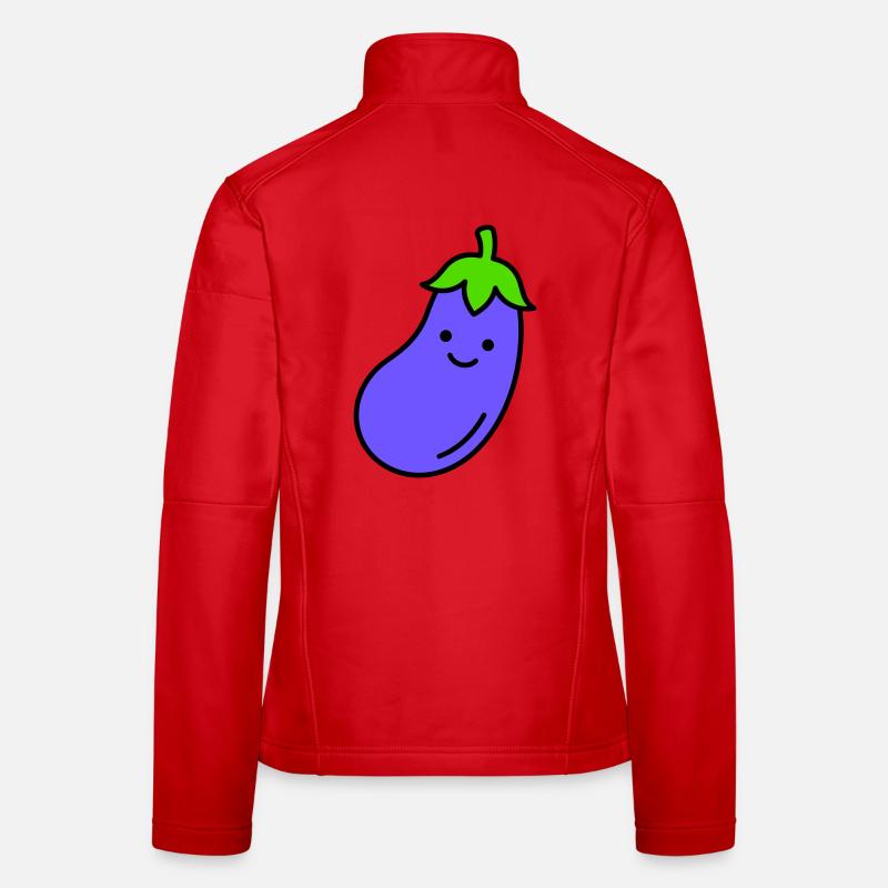 Aubergine Frauen Softshelljacke