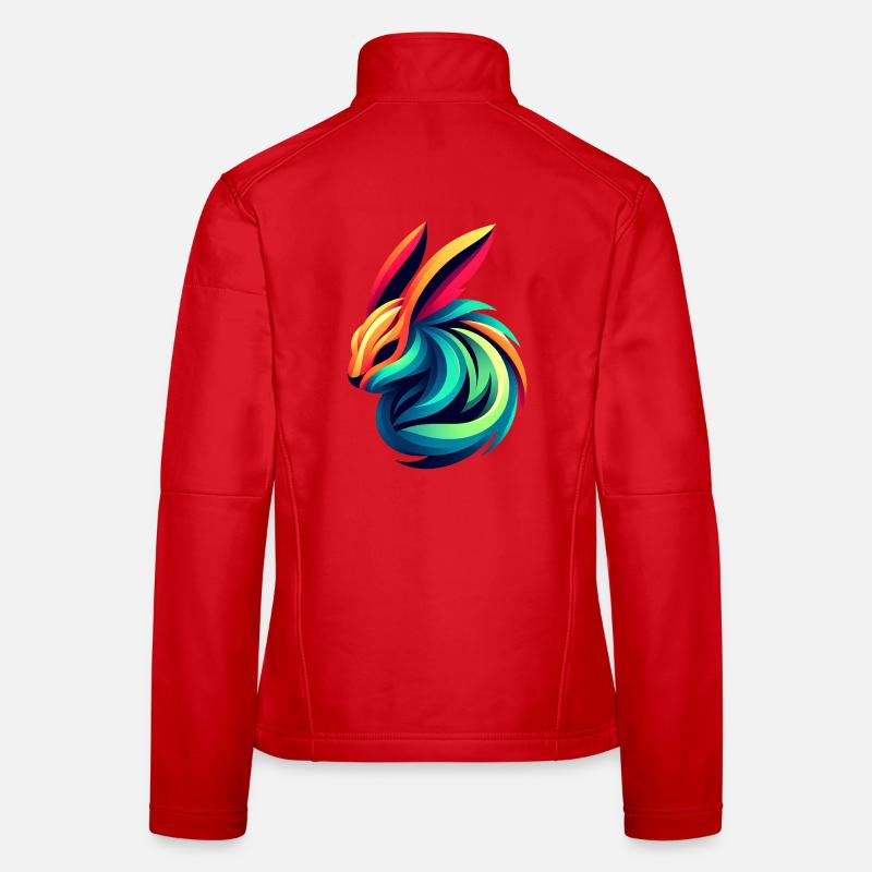 Lapin Couleur Éclatante Veste en tissu softshell Femme