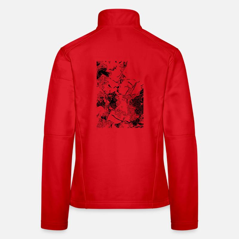 Abstract image / line / black / pattern Women's Softshell Jacket
