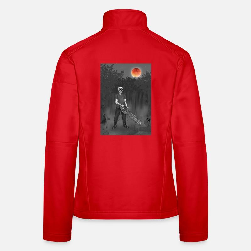 Forest worker, forester, forester, full moon - Women's Softshell Jacket - red