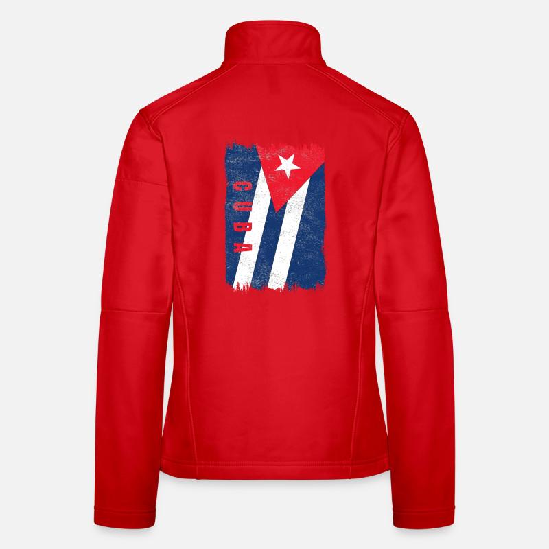 Drapeau de Cuba Veste en tissu softshell Femme