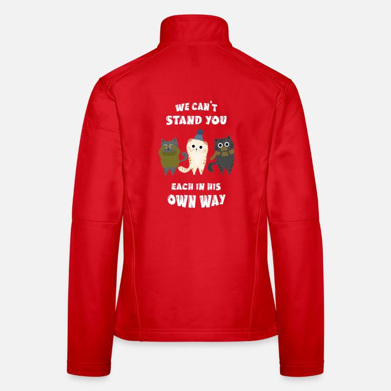 Trois chats ignorants Veste en tissu softshell Femme