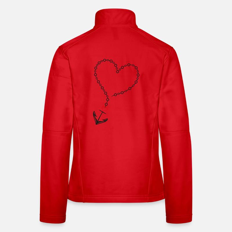 Heart with anchor Women's Softshell Jacket