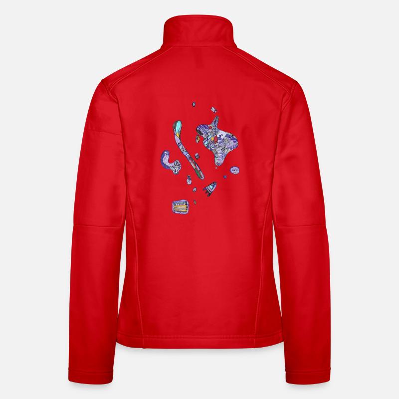 Colorful spots Women's Softshell Jacket
