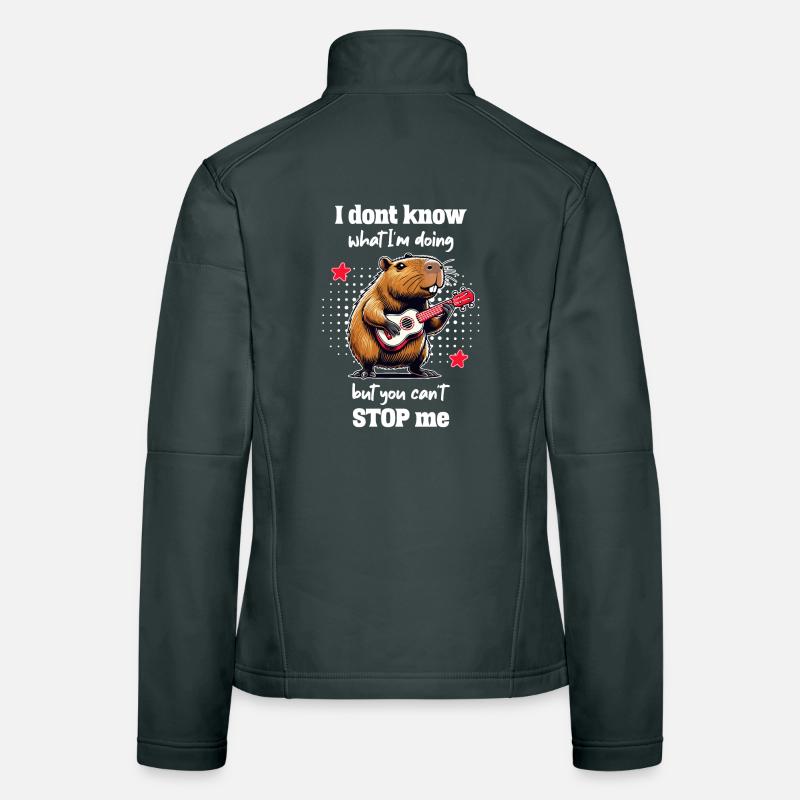 Je ne sais pas ce que je fais - Capybara drôle Veste en tissu softshell Femme