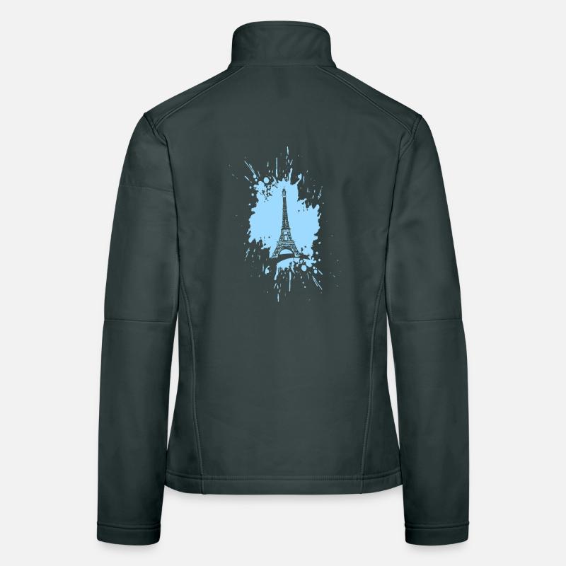 Eiffel Tower in a Splash Women's Softshell Jacket