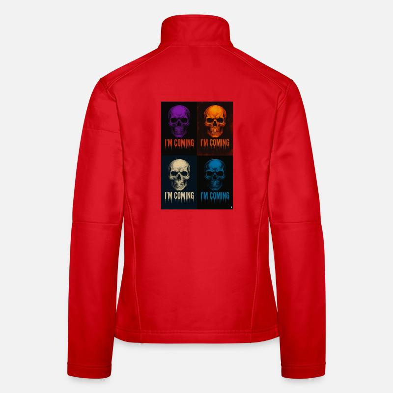 Albtraumschädel mit Neon-Effekten Frauen Softshelljacke