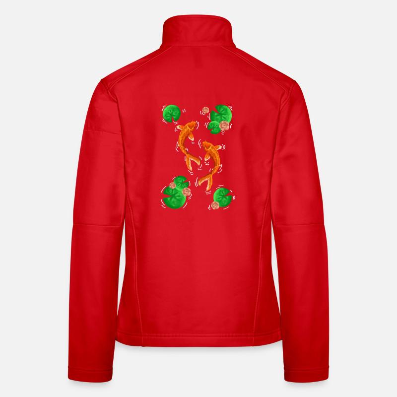 Koifisch dance over water lilies Women's Softshell Jacket