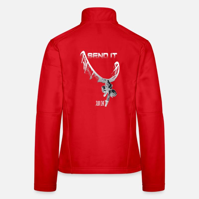 Send It Skeleton Dragon Grunge Women's Softshell Jacket
