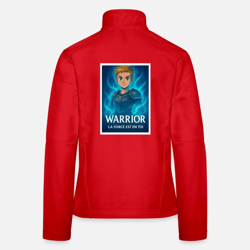 Blauer Aura-Krieger - Frauen Softshelljacke - Rot