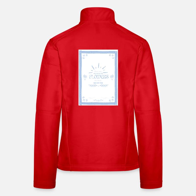 Citation de fleurs Veste en tissu softshell Femme