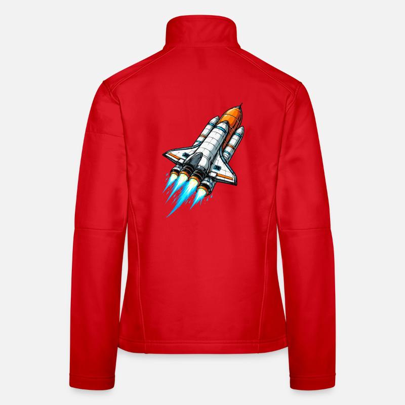 Spaceship Space Rocket Women's Softshell Jacket