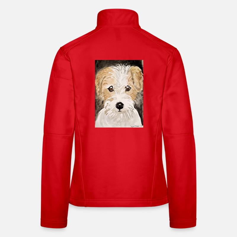 Chiot terrier, Veste en tissu softshell Femme