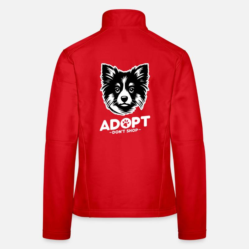 Adopt don't shop 3 (dark) Women's Softshell Jacket