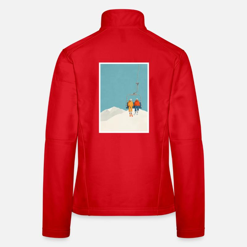Duo de téléski enneigés Veste en tissu softshell Femme