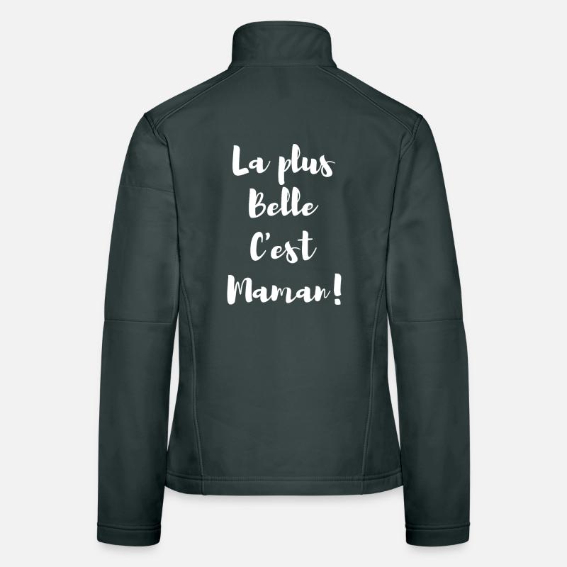 La plus belle c’est Maman Blanc Veste en tissu softshell Femme