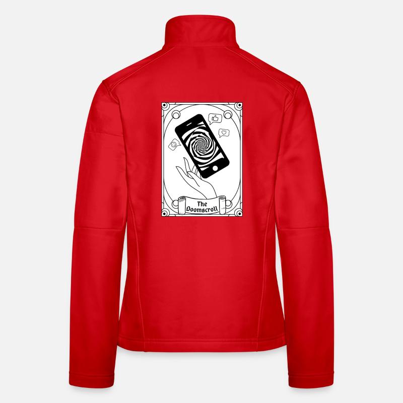 Doomscroll Brainrot Smartphone Tarot Women's Softshell Jacket