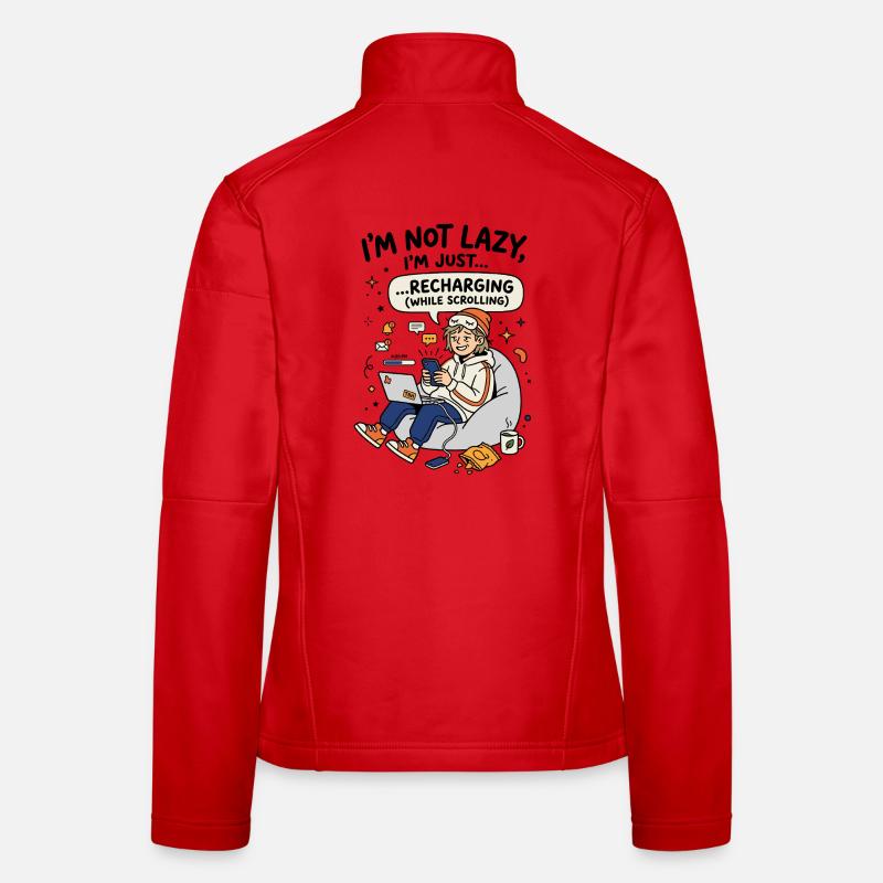 Recharging while scrolling Gen Z Women's Softshell Jacket