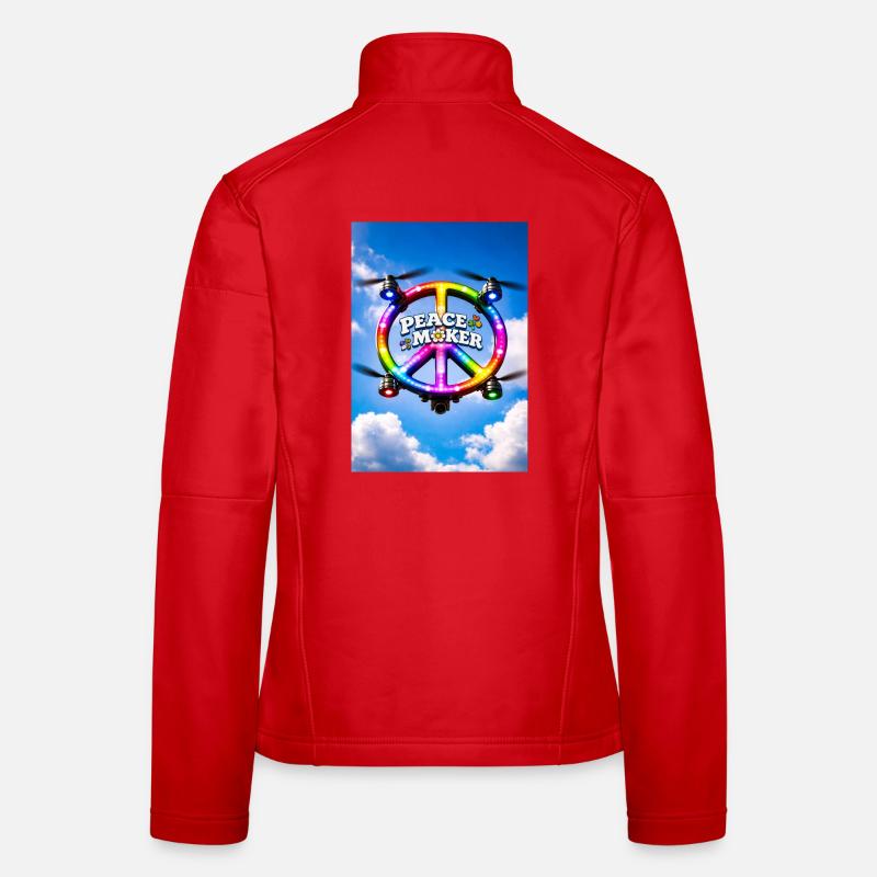 Friedensstifter Regenbogen-LED-Ring Frauen Softshelljacke