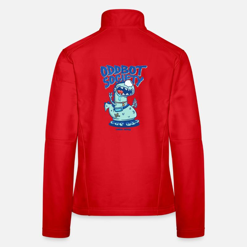 SOCIÉTÉ ODDBOT Dino-Robot Bleu Veste en tissu softshell Femme