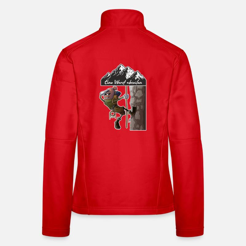 Eine Wurst abseilen Frauen Softshelljacke