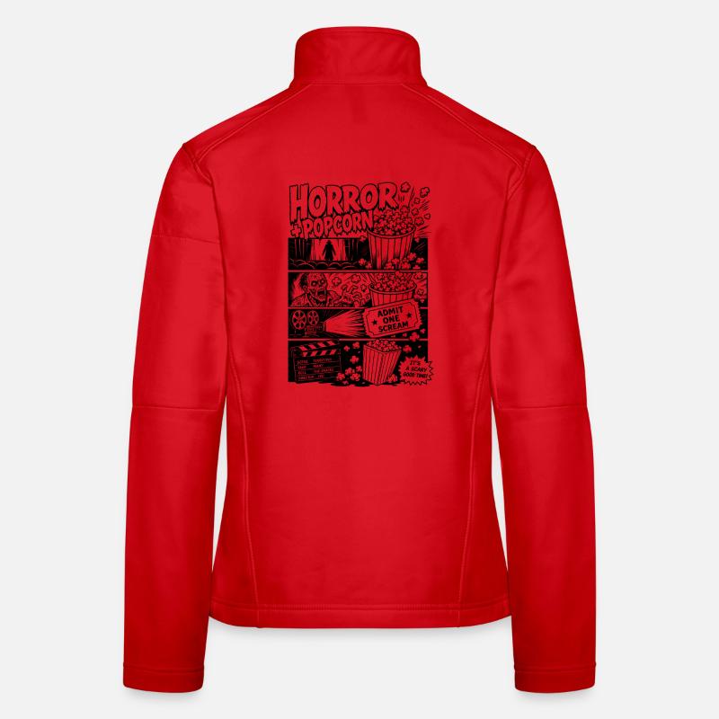 Horror Plus Popcorn Rétro Veste en tissu softshell Femme