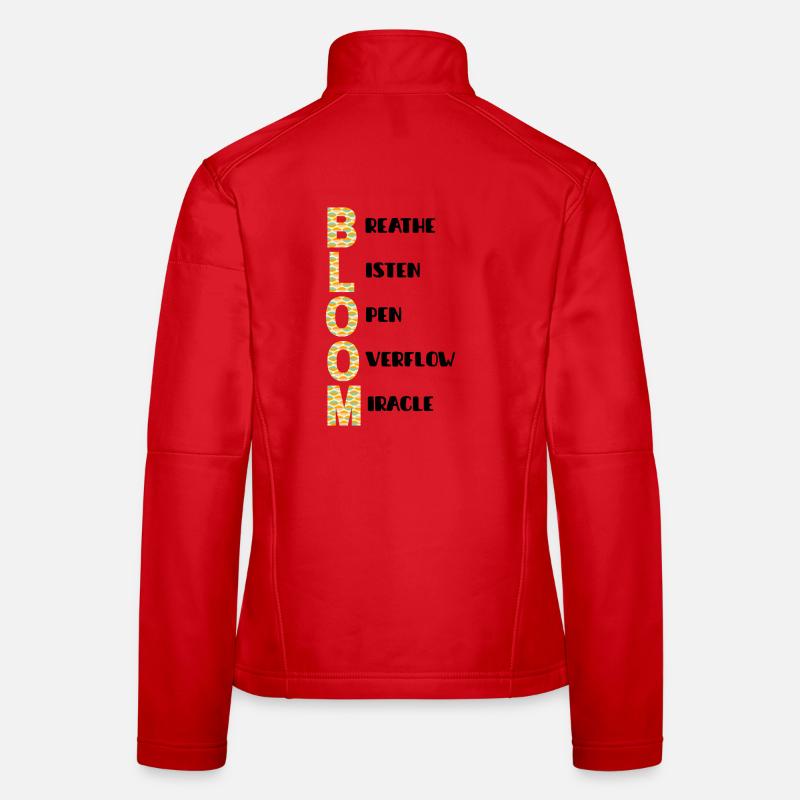 BLOOM Vertikal Musterfarben Frauen Softshelljacke