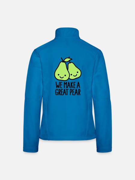 We make a great pear - Veste en tissu softshell Femme - rouge - Dos