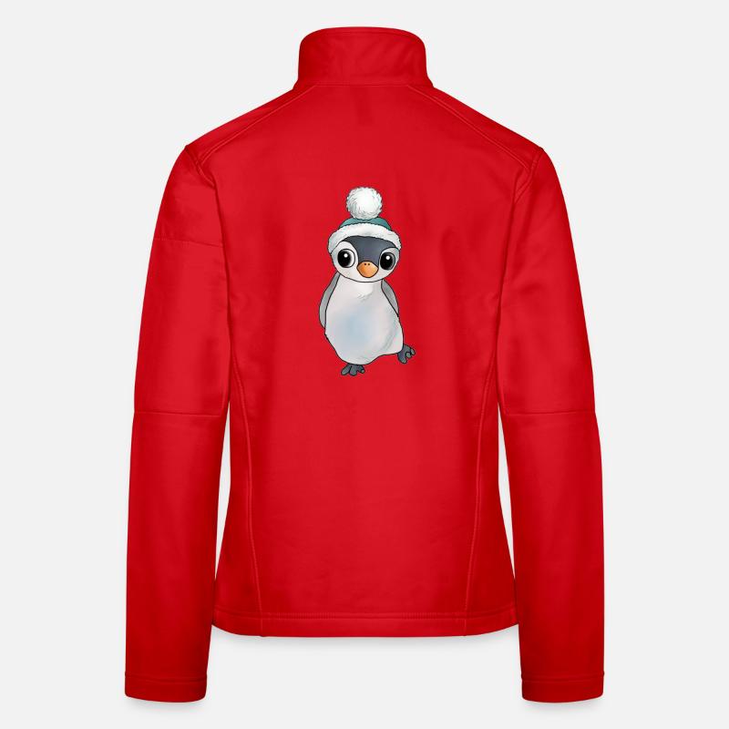 Penguin with hat Women's Softshell Jacket