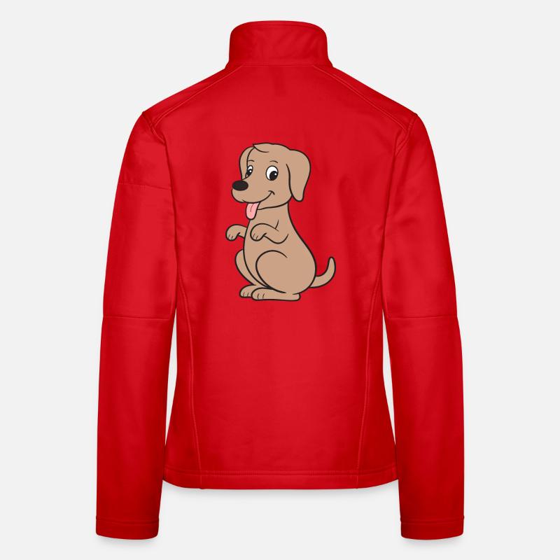 Chiens Chiens Veste en tissu softshell Femme