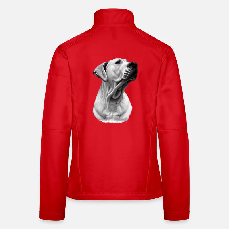 Stolzer Labrador blond Frauen Softshelljacke
