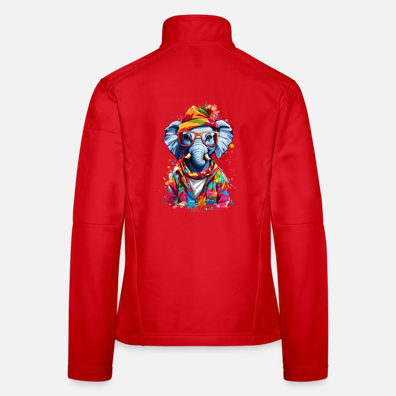 Coole Elefant Frauen Softshelljacke