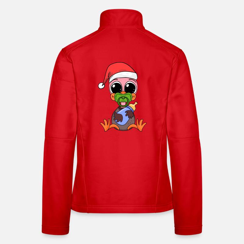 Autruche bébé Noël Veste en tissu softshell Femme