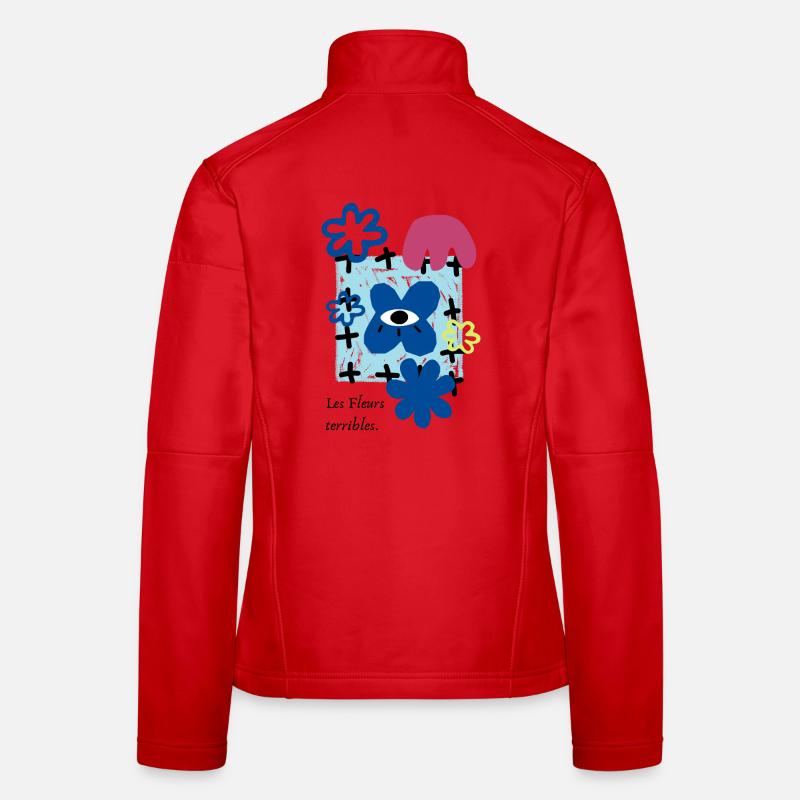 Les Fleurs terribles | Maximaliste Rétro Fleur Fun Veste en tissu softshell Femme