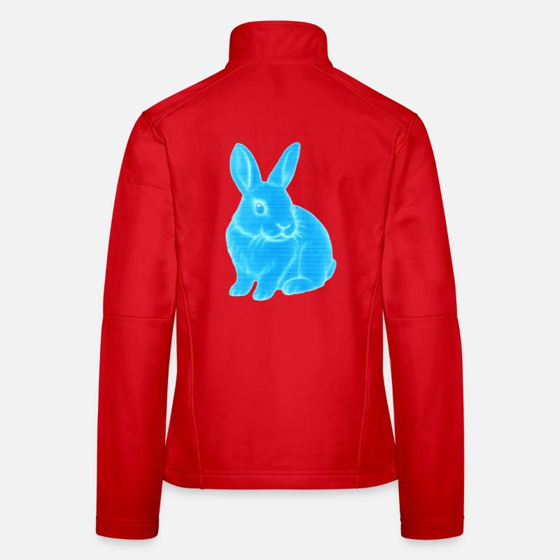 Bleu Fluo Bunny Glow Veste en tissu softshell Femme
