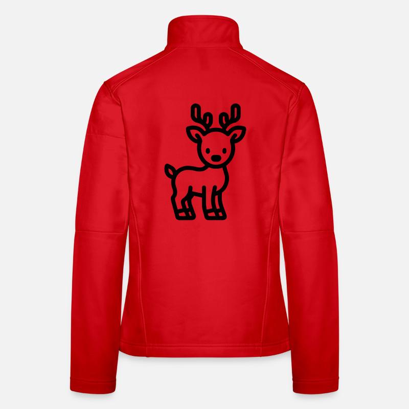 cerf Veste en tissu softshell Femme