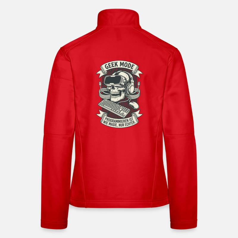 Geek Fashion Coding Magic Skull Women's Softshell Jacket