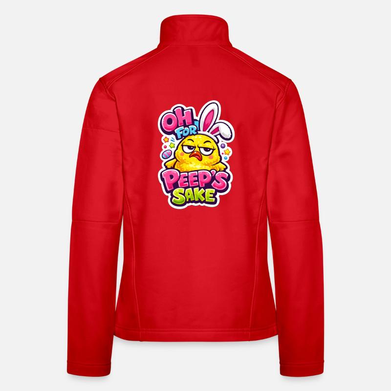 Happy Easter Easter Chick Vintage Women's Softshell Jacket