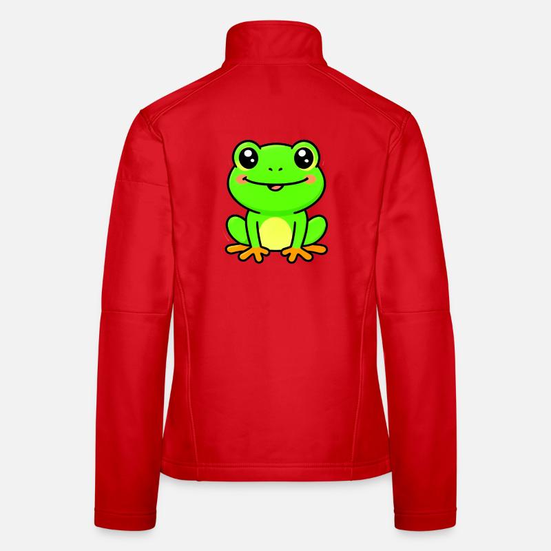 Bright Lime Frog Charm Women's Softshell Jacket