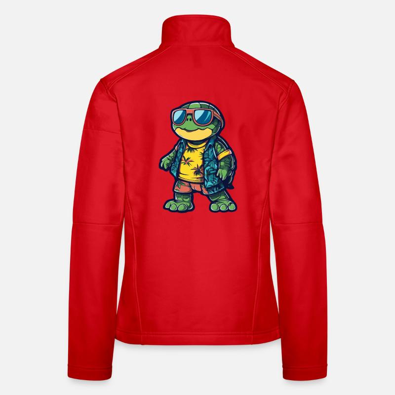 Turtle Comic Holiday Veste en tissu softshell Femme